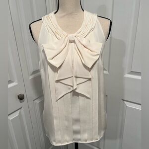 NWOT Kate Spade Elegant Cream Sleeveless Top 100% Silk Size M